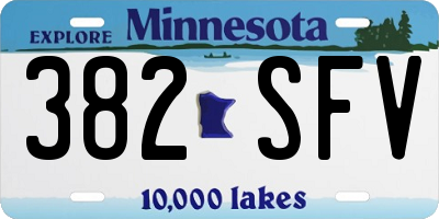 MN license plate 382SFV