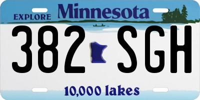 MN license plate 382SGH