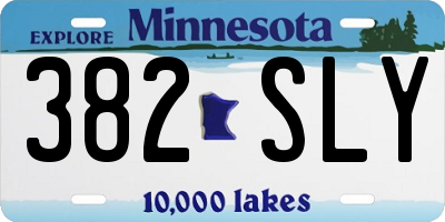 MN license plate 382SLY