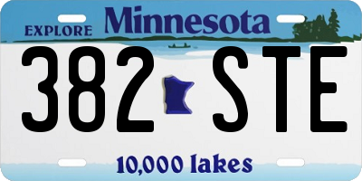 MN license plate 382STE