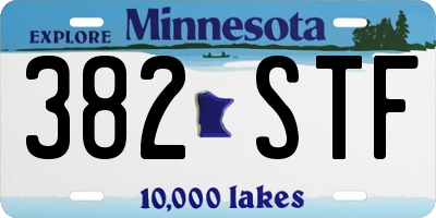 MN license plate 382STF