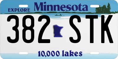 MN license plate 382STK