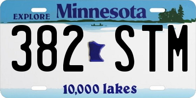 MN license plate 382STM