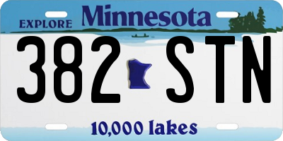 MN license plate 382STN