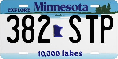 MN license plate 382STP