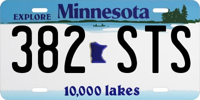 MN license plate 382STS
