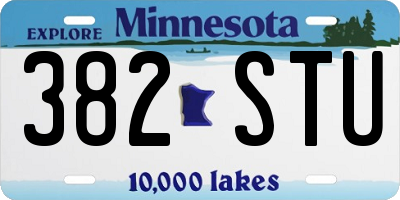 MN license plate 382STU