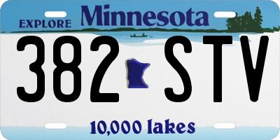 MN license plate 382STV