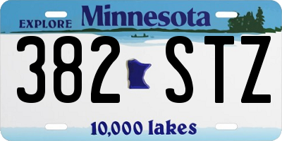 MN license plate 382STZ