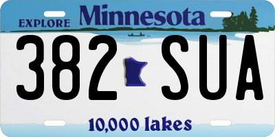 MN license plate 382SUA