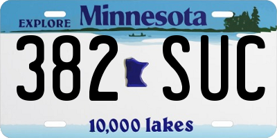 MN license plate 382SUC