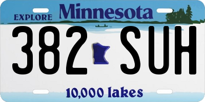 MN license plate 382SUH