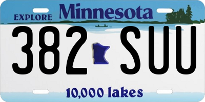 MN license plate 382SUU