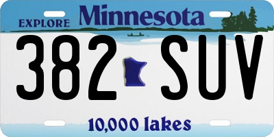 MN license plate 382SUV