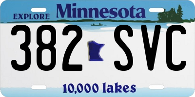 MN license plate 382SVC