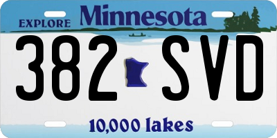 MN license plate 382SVD