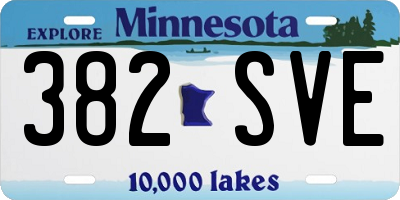 MN license plate 382SVE