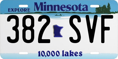 MN license plate 382SVF