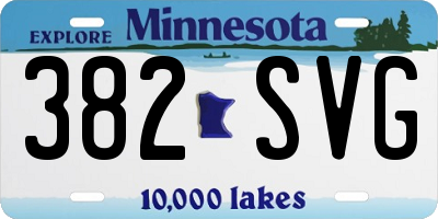 MN license plate 382SVG