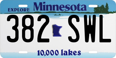 MN license plate 382SWL