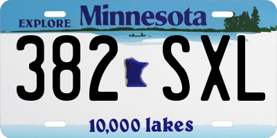 MN license plate 382SXL