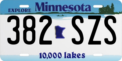 MN license plate 382SZS