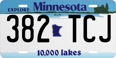 MN license plate 382TCJ