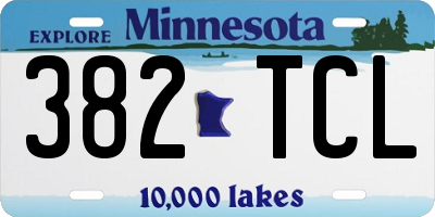 MN license plate 382TCL