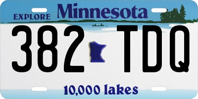MN license plate 382TDQ