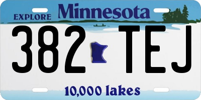 MN license plate 382TEJ