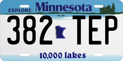 MN license plate 382TEP