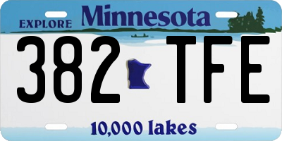 MN license plate 382TFE