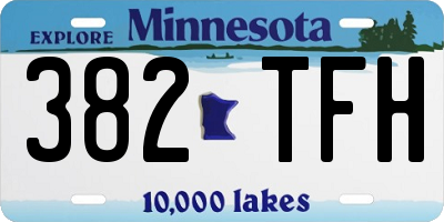 MN license plate 382TFH