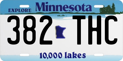 MN license plate 382THC