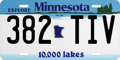 MN license plate 382TIV