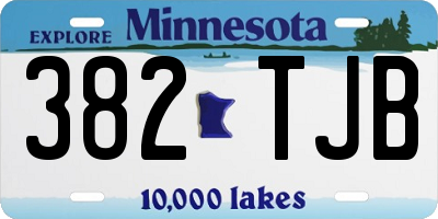 MN license plate 382TJB