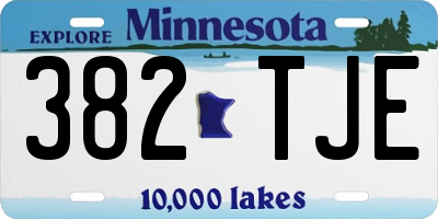 MN license plate 382TJE