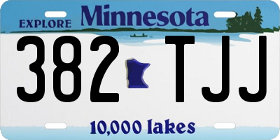 MN license plate 382TJJ