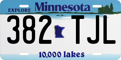MN license plate 382TJL