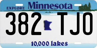 MN license plate 382TJO
