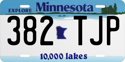 MN license plate 382TJP