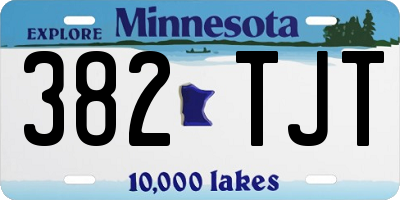 MN license plate 382TJT