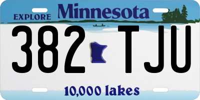 MN license plate 382TJU