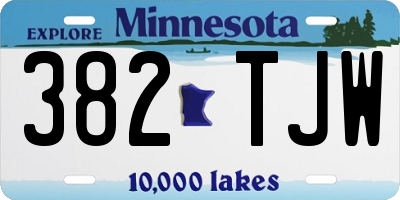 MN license plate 382TJW