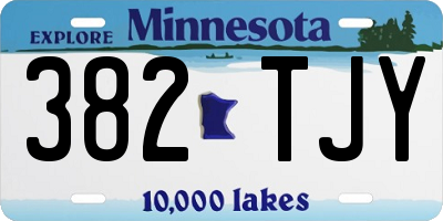 MN license plate 382TJY