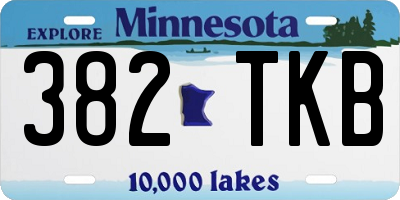 MN license plate 382TKB
