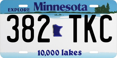 MN license plate 382TKC