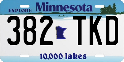 MN license plate 382TKD