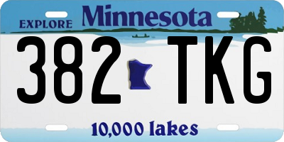 MN license plate 382TKG