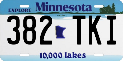 MN license plate 382TKI